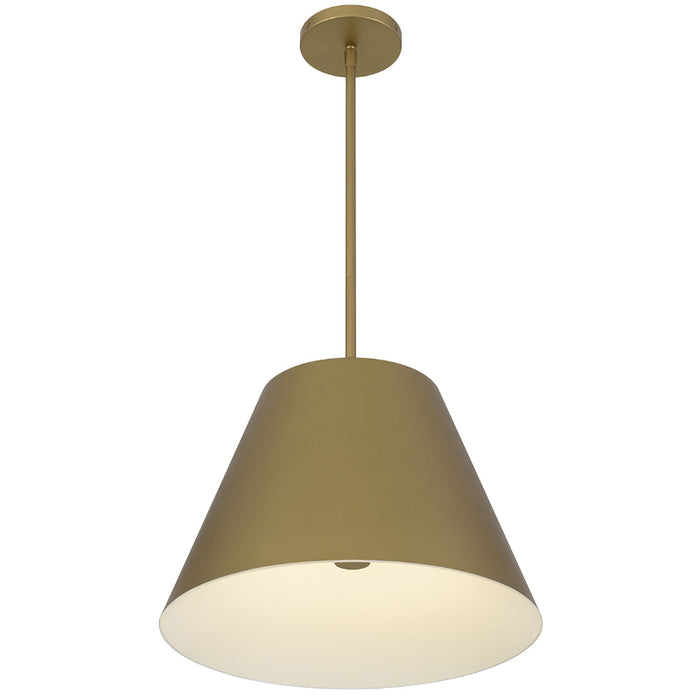 Alteck Lighting AP0077-5CCT-W Jaz 1-lt 16" LED Outdoor Pendant, 5CCT Selectable - Painted Brass