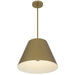 Alteck Lighting AP0077-5CCT-W Jaz 1-lt 16" LED Outdoor Pendant, 5CCT Selectable - Painted Brass