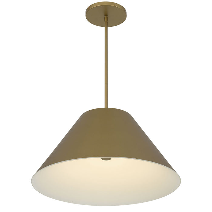Alteck Lighting AP0078-5CCT-W Jaz 1-lt 22" LED Outdoor Pendant, 5CCT Selectable - Painted Brass
