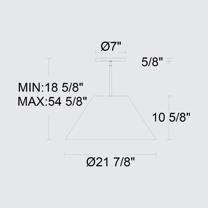 Alteck Lighting AP0078-5CCT-W Jaz 1-lt 22" LED Outdoor Pendant, 5CCT Selectable