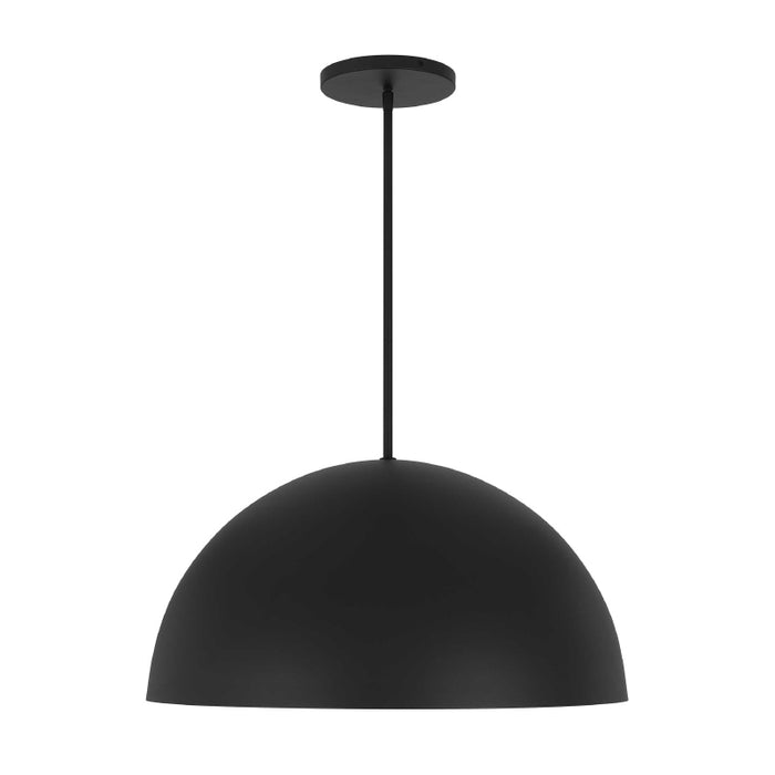 Alteck Lighting AP0083-5CCT-W Half Round 1-lt 24" LED Outdoor Pendant, 5CCT Selectable
