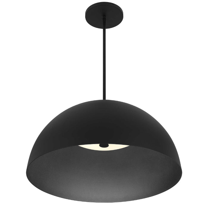 Alteck Lighting AP0083-5CCT-W Half Round 1-lt 24" LED Outdoor Pendant, 5CCT Selectable