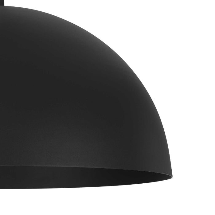 Alteck Lighting AP0083-5CCT-W Half Round 1-lt 24" LED Outdoor Pendant, 5CCT Selectable