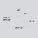 Alteck Lighting AP0084-5CCT-W Half Round 1-lt 32" LED Outdoor Pendant, 5CCT Selectable