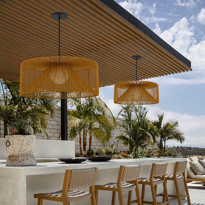 Alteck Lighting AP0150-5CCT-W Key West 1-lt 30" LED Outdoor Pendant, 5CCT Selectable