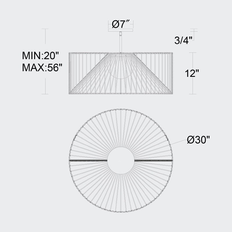 Alteck Lighting AP0150-5CCT-W Key West 1-lt 30" LED Outdoor Pendant, 5CCT Selectable
