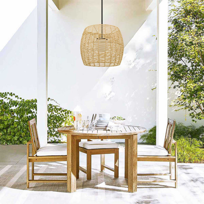 Alteck Lighting AP0151-5CCT-W Aruba 1-lt 24" LED Outdoor Pendant, 5CCT Selectable
