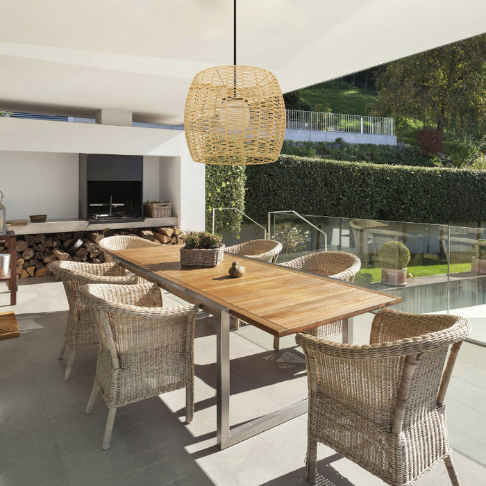 Alteck Lighting AP0151-5CCT-W Aruba 1-lt 24" LED Outdoor Pendant, 5CCT Selectable