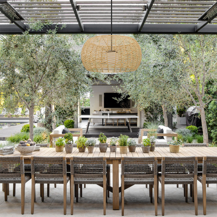 Alteck Lighting AP0152-5CCT-W Aruba 1-lt 32" LED Outdoor Pendant, 5CCT Selectable