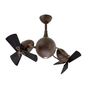 Matthews Fan Acqua 39" Ceiling Fan with LED Light, Wood Blades - Matte Black