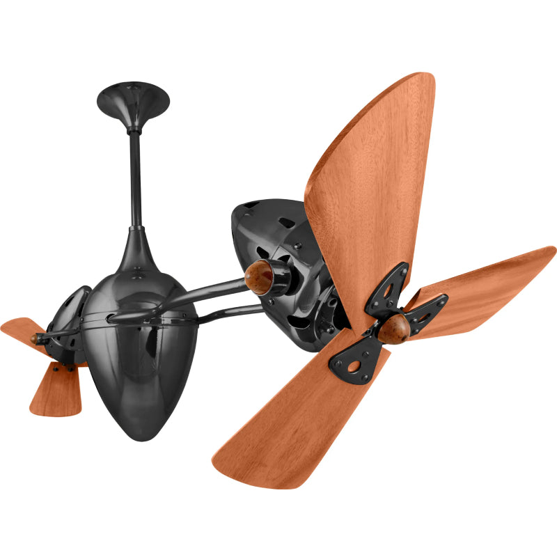 Matthews Fan Ar Ruthiane 48" Ceiling Fan with Wood Blades - Black Nickel