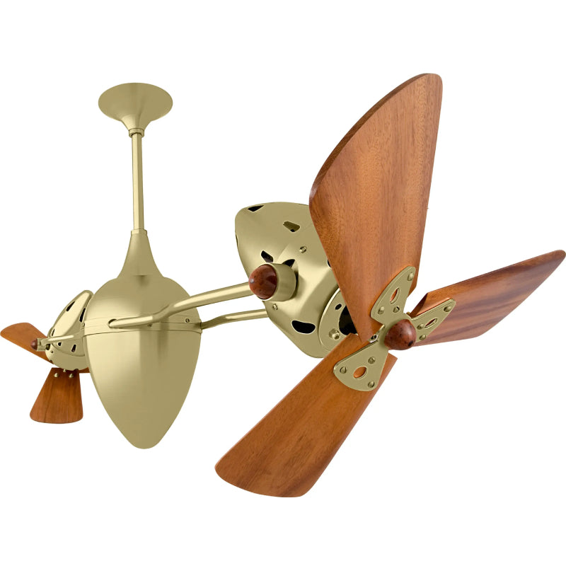 Matthews Fan Ar Ruthiane 48" Ceiling Fan with Wood Blades - Brushed Brass