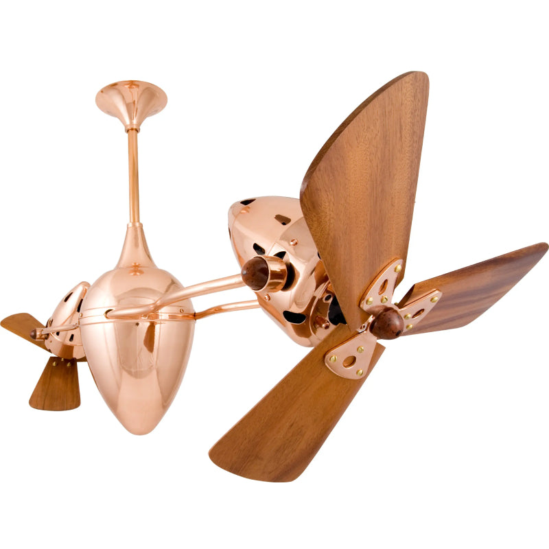Matthews Fan Ar Ruthiane 48" Ceiling Fan with Wood Blades - Brushed Copper