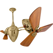 Matthews Fan Ar Ruthiane 48" Ceiling Fan with Wood Blades - Polished Brass