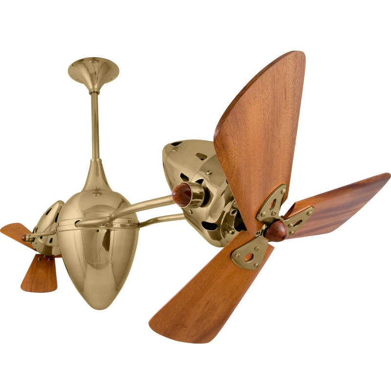 Matthews Fan Ar Ruthiane 48" Ceiling Fan with Wood Blades - Polished Brass