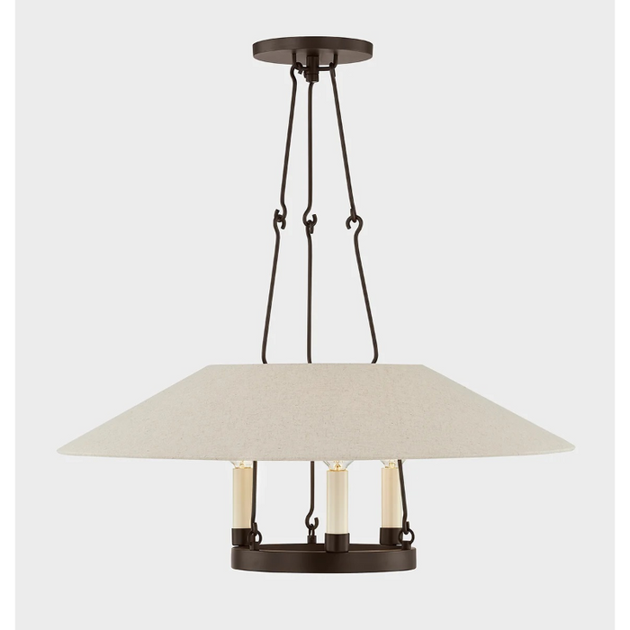 Troy F1625 Archive 3-lt 25" Chandelier - Bronze