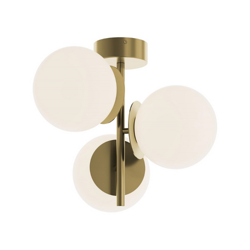 AFX ARNC17LAJD4 Arren 3-lt 17" LED Semi-Flush Mount - Light Antique Brass