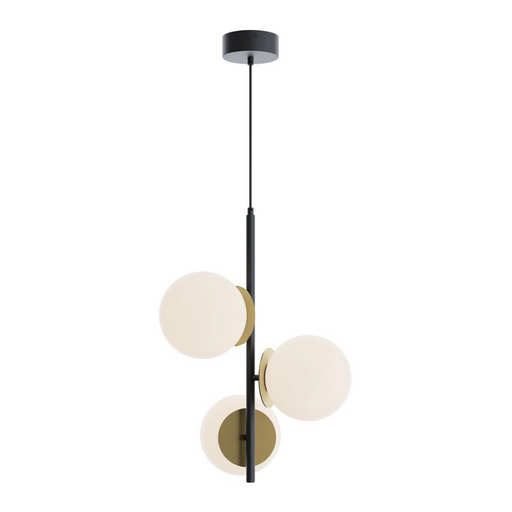 AFX ARNP17LAJD4 Arren 3-lt 17" LED Pendant - Black/Light Antique Brass