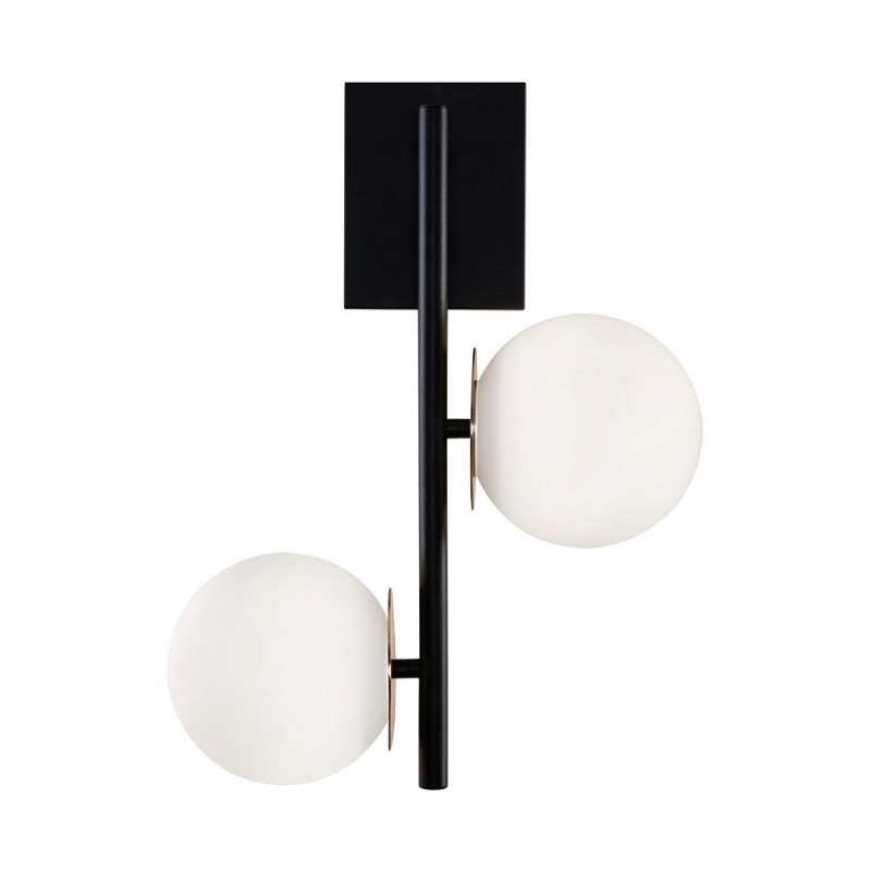 AFX ARNS1318LAJD4 Arren 2-lt 18" Tall LED Wall Sconce - Black/Light Antique Brass