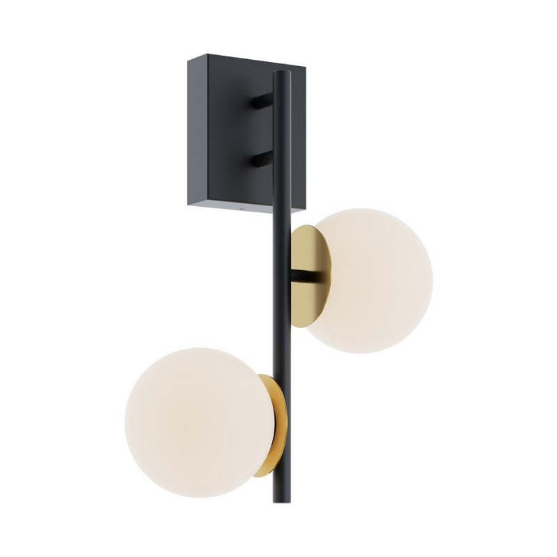 AFX ARNS1318LAJD4 Arren 2-lt 18" Tall LED Wall Sconce - Black/Light Antique Brass
