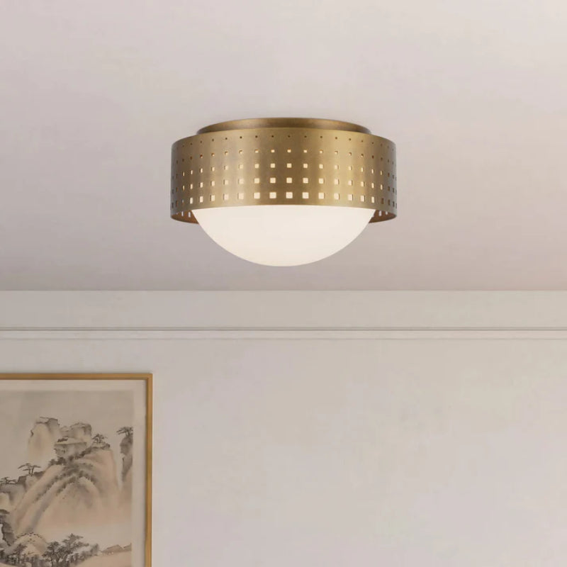 Kuzco FM70810 Astoria 10" Flush Mount - Vintage Brass