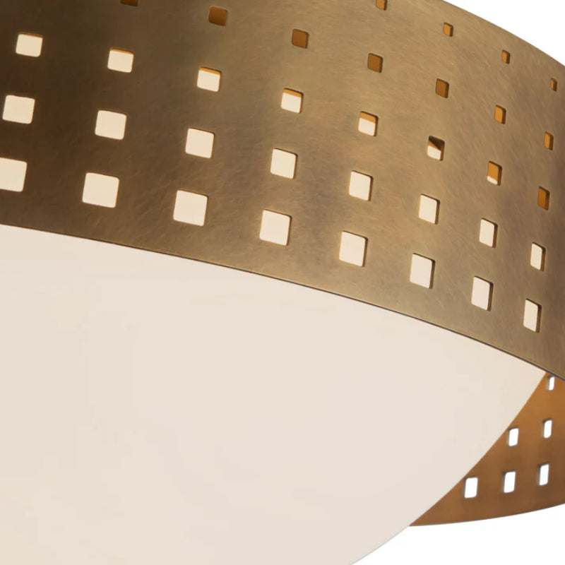 Kuzco FM70814 Astoria 14" Flush Mount - Vintage Brass