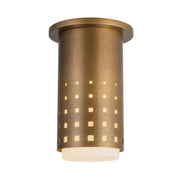 Kuzco SF70807 Astori 1-lt 7" Tall Semi-Flush Mount - Vintage Brass