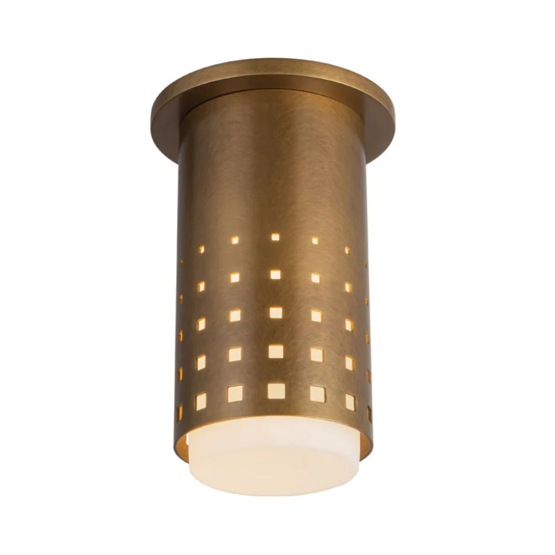 Kuzco SF70807 Astori 1-lt 7" Tall Semi-Flush Mount - Vintage Brass