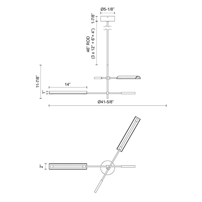 Alora MP316402 Astrid 42" LED Pendant