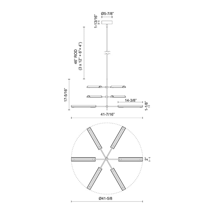 Alora MP316406 Astrid 42" LED Pendant