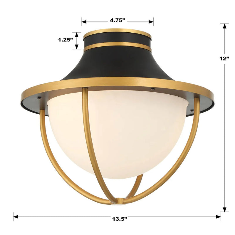 Crystorama ATL-700 Atlas 2-lt 14" Outdoor Semi Flush