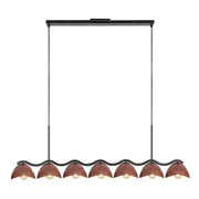 Kuzco LP57642 Atlas 7-lt 42" Linear Pendant - Burgundy