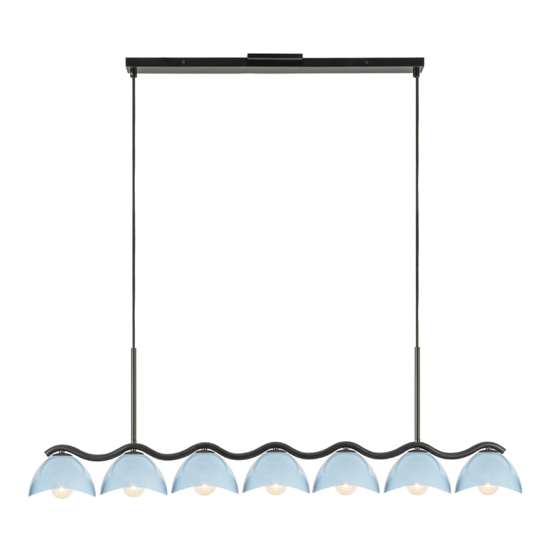 Kuzco LP57642 Atlas 7-lt 42" Linear Pendant - Cerulean