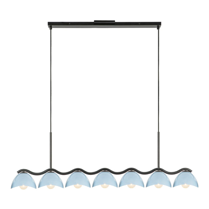 Kuzco LP57642 Atlas 7-lt 42" Linear Pendant - Cerulean