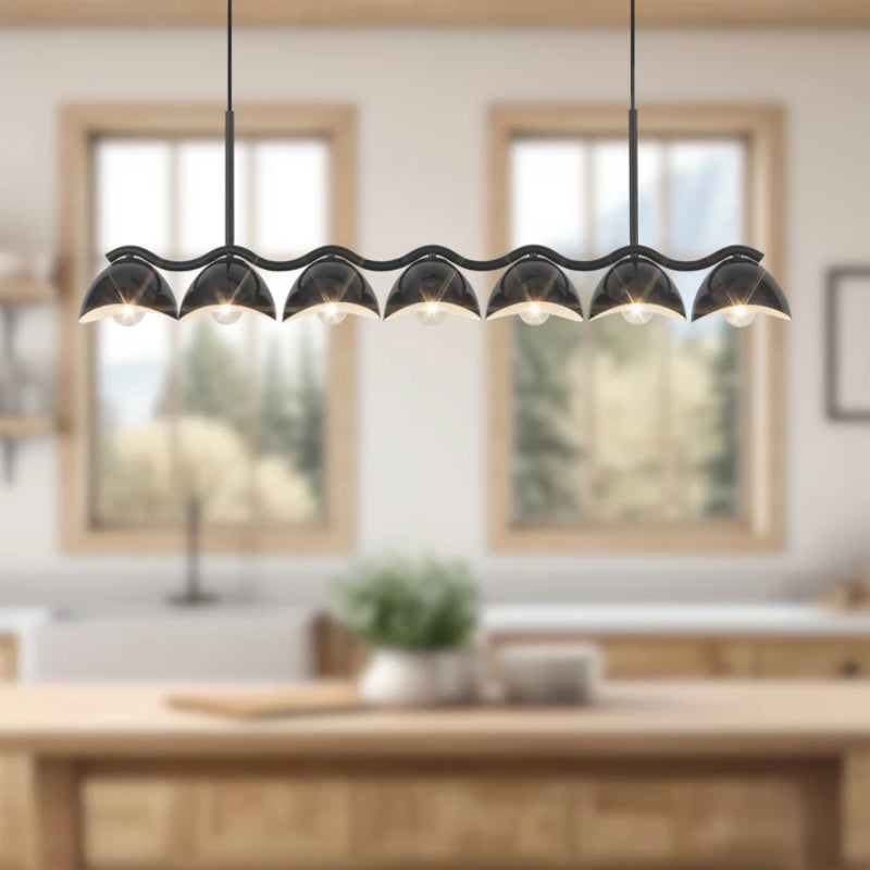Kuzco LP57642 Atlas 7-lt 42" Linear Pendant - Black