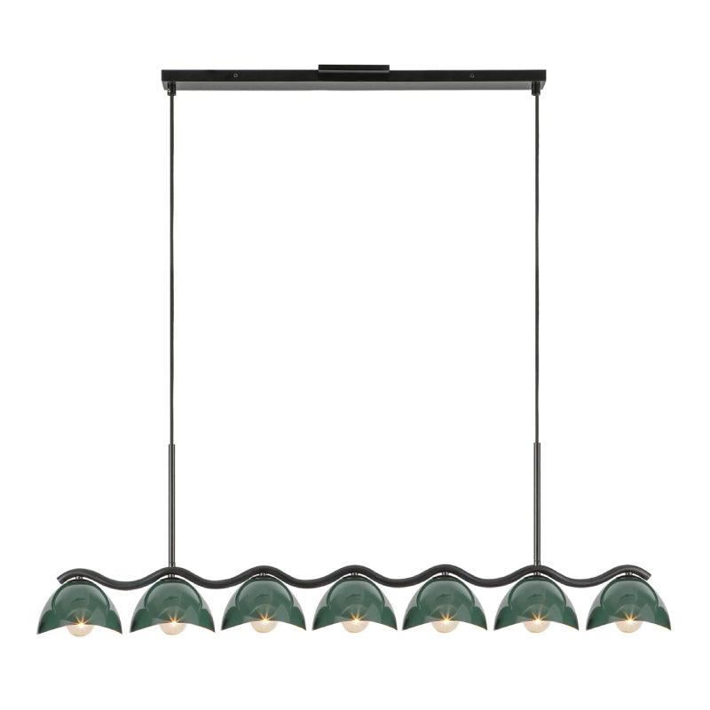 Kuzco LP57642 Atlas 7-lt 42" Linear Pendant - Pine Green