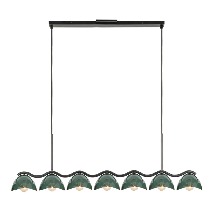 Kuzco LP57642 Atlas 7-lt 42" Linear Pendant - Pine Green