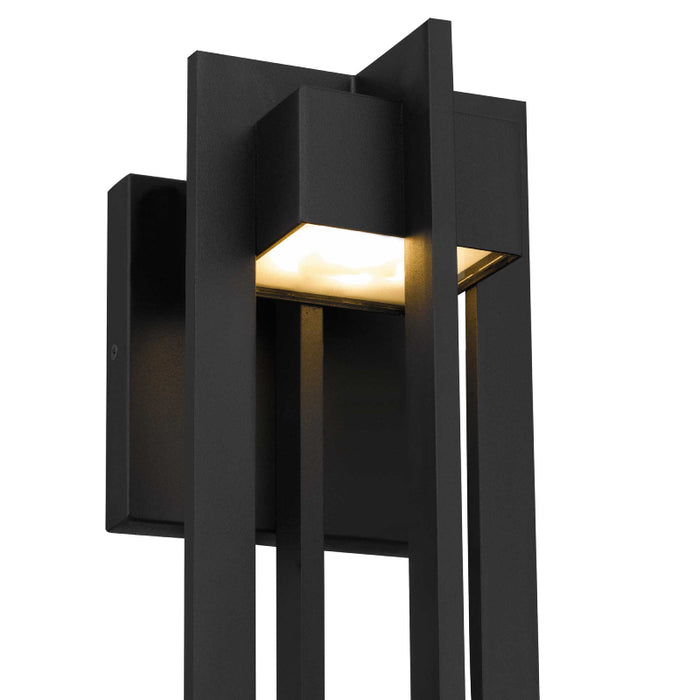 Alteck Lighting AW0002-3CCT-W 4 Bar 1-lt 18" Tall LED Outdoor Wall Sconce, 3CCT Selectable
