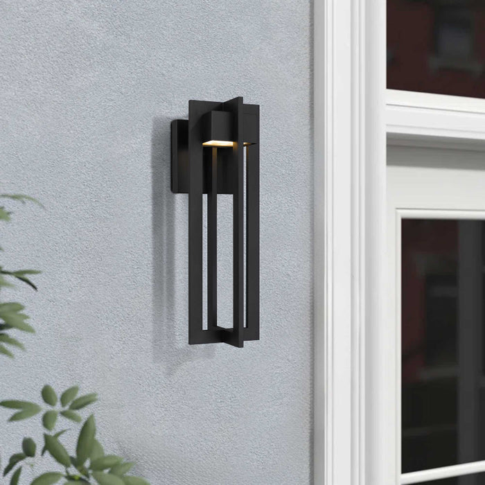 Alteck Lighting AW0002-3CCT-W 4 Bar 1-lt 18" Tall LED Outdoor Wall Sconce, 3CCT Selectable