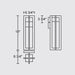 Alteck Lighting AW0002-3CCT-W 4 Bar 1-lt 18" Tall LED Outdoor Wall Sconce, 3CCT Selectable