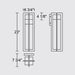 Alteck Lighting AW0004-3CCT-W 4 Bar 1-lt 23" Tall LED Outdoor Wall Sconce, 3CCT Selectable