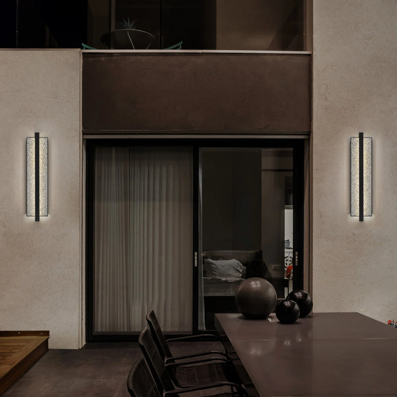 Alteck Lighting AW0007-3CCT-W Seafoam 1-lt 32" Tall LED Outdoor Wall Sconce, 3CCT Selectable