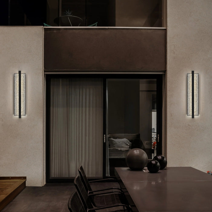 Alteck Lighting AW0007-3CCT-W Seafoam 1-lt 32" Tall LED Outdoor Wall Sconce, 3CCT Selectable