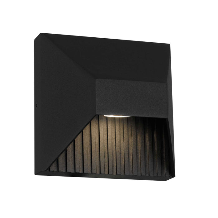 Alteck Lighting AW0008-3CCT-W Ribbed 1-lt 5" LED Outdoor Wall Sconce, 3CCT Selectable