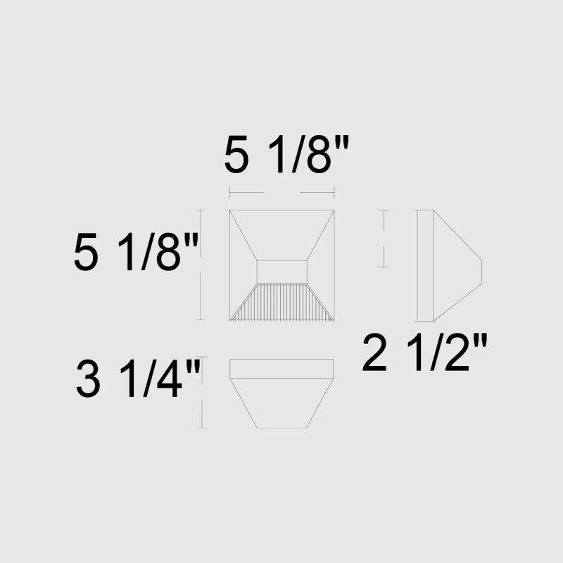Alteck Lighting AW0008-3CCT-W Ribbed 1-lt 5" LED Outdoor Wall Sconce, 3CCT Selectable