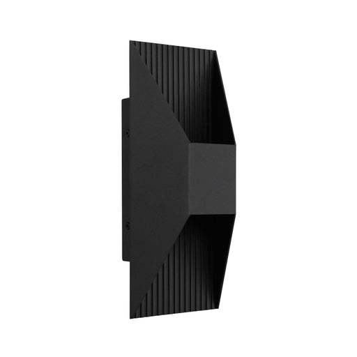 Alteck Lighting AW0009-3CCT-W Ribbed 1-lt 12" Tall LED Outdoor Wall Sconce, 3CCT Selectable