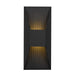 Alteck Lighting AW0009-3CCT-W Ribbed 1-lt 12" Tall LED Outdoor Wall Sconce, 3CCT Selectable