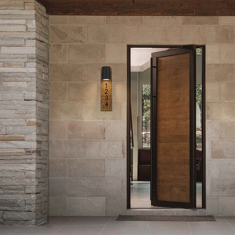 Alteck Lighting AW0010-3CCT-W Woodone 1-lt 19" Tall LED Outdoor Wall Sconce, 3CCT Selectable