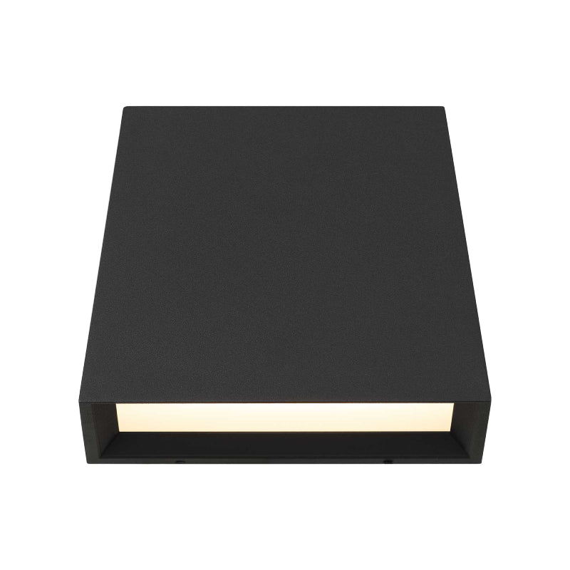 Alteck Lighting AW0026-3CCT-W Fillet 1-lt 6" LED Outdoor Wall Sconce, 3CCT Selectable