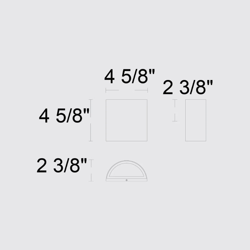 Alteck Lighting AW0028-3CCT-W Veil 1-lt 5" LED Outdoor Wall Sconce, 3CCT Selectable